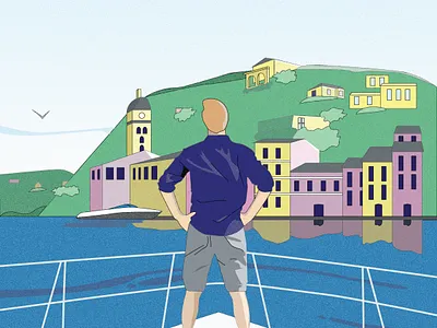 "Italian Riviera" 2d art artwork design digitalart editorial illustration iltalia minimal mood