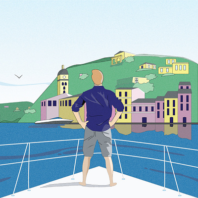 "Italian Riviera" 2d art artwork design digitalart editorial illustration iltalia minimal mood
