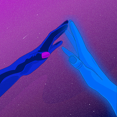 "Hologram Love" 2d art cyberlove editorial feelings graphic design illustration mood