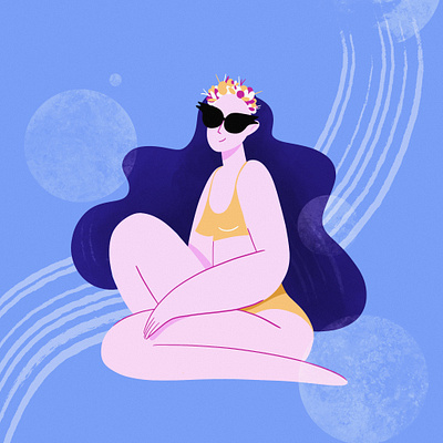 Body Positive body chill colors girl illustration inspiration optimistic positive summer woman