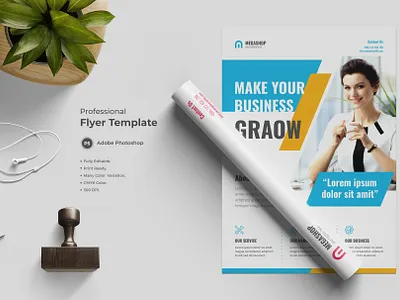 Flyer Template-01 flat design flyer flyer design modern design professional design
