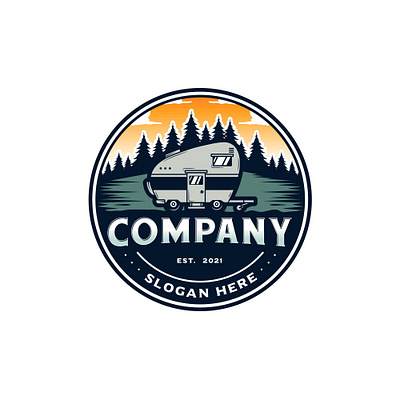 Outdoor RV Logo branding design graphic design illustration logo typography vector