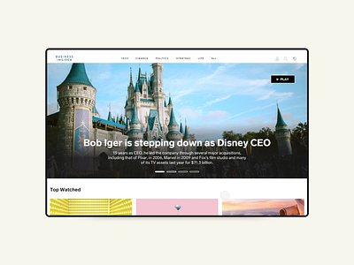 Business Insider - News Website Re-Design 🗞 animation article branding design hero image illustration journalist landing page news site ui user interface video website website