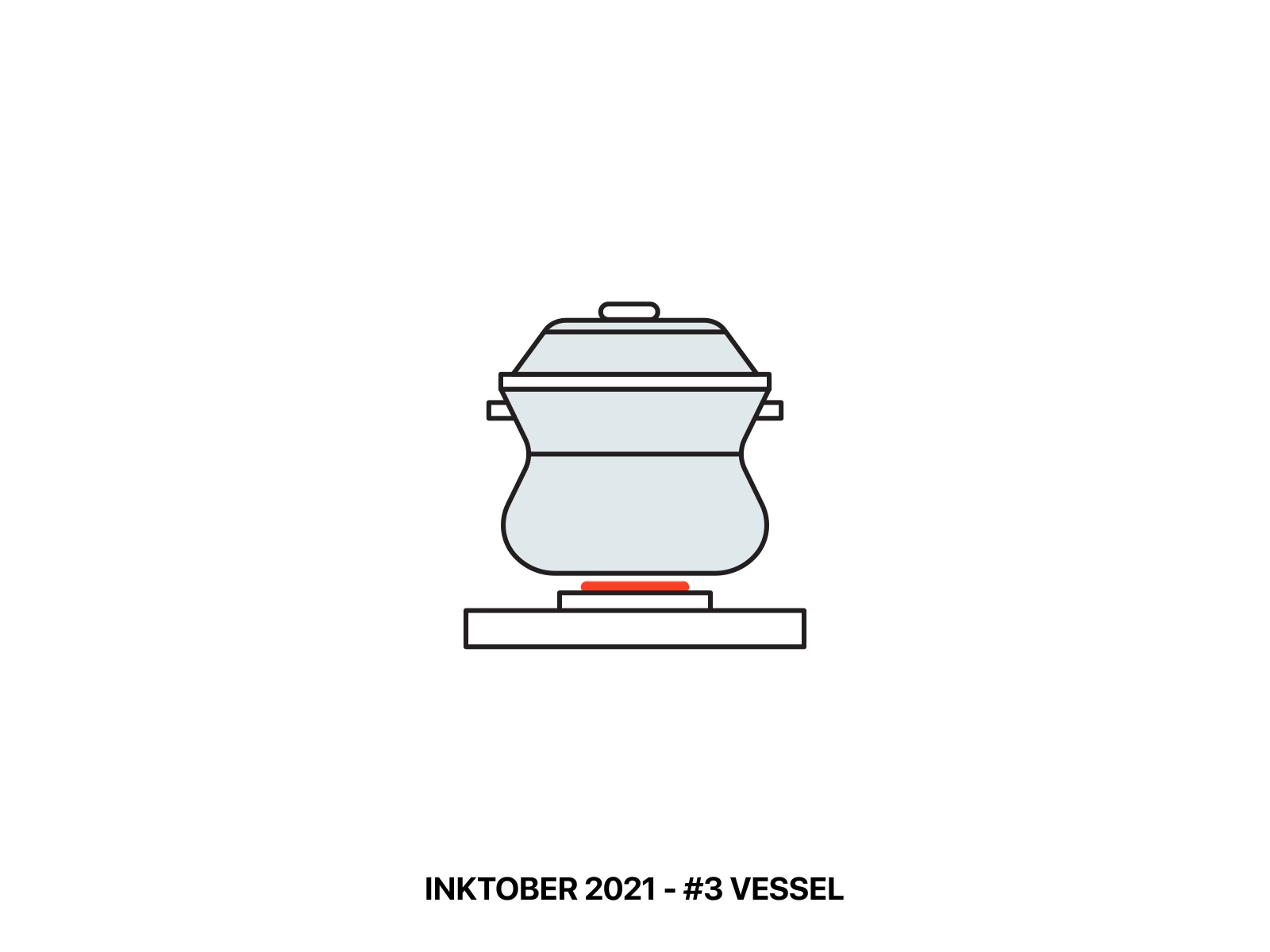 Vessel - Inktober2021 - 03 adobe after effects adobe illustrator animation cooking design food graphic design idli illustration inktober interface motion graphics ui vessel