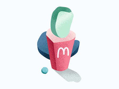 Ice cream design glass ice cream icon illustration mcdonalds vector