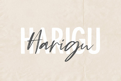 Harigu - Font Duo by Awanstudioz awan awanstudioz brush calligraphy font font duo handlettering handwritten letters sans font script font script lettering typography