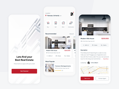 Real Estate Marketplace Mobile App | 1SQ application home mobile mobile app mobile design real estate screens splash screen ui ux