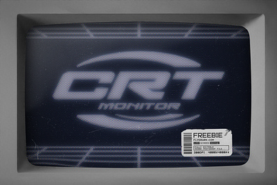 CRT Monitor - Photoshop Mockup arcade crt free freebie mockup monitor photoshop pixel retro rgb screen template vintage