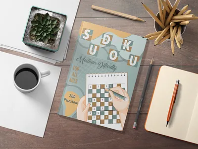 Sudoku Puzzle Book Cover Design book cover design book design cover cover design custom design illustrator kdp