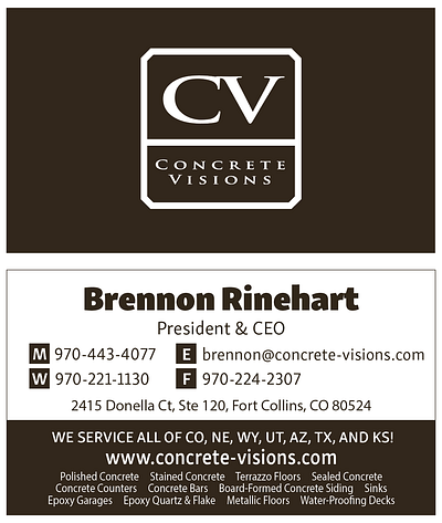 Concrete Visions Business Card branding business card graphic design