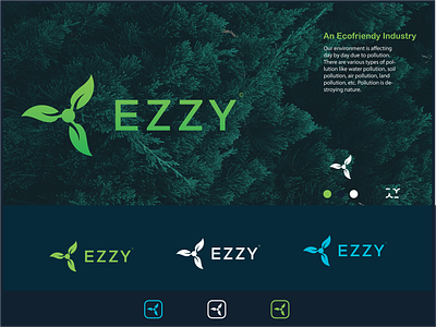 EZZY brand design graphic design green icon illustrator logo vector