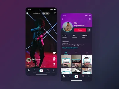 TikTok App Redesign app redesign design mobile redesign tiktok trend ui ui design uidesign uiux ux uxdesign