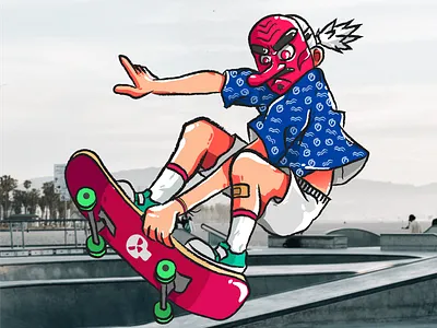 Tengu Boy art branding design flat graphic design illustration logo ui vector