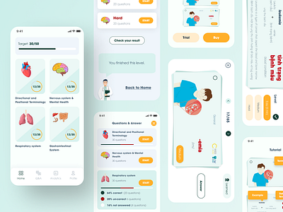 Cocomed Flashcard Mobile App & Web clean clean design design elegant illustration learning app minimal mobile app mobile app design ui ui design uxui web design