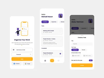 Todo App : Redesign app design app mockup app redesign app ui checklist graphic design ios app mobile app reminder app task app task list task management task manager time management todo todo app todo list ui ux