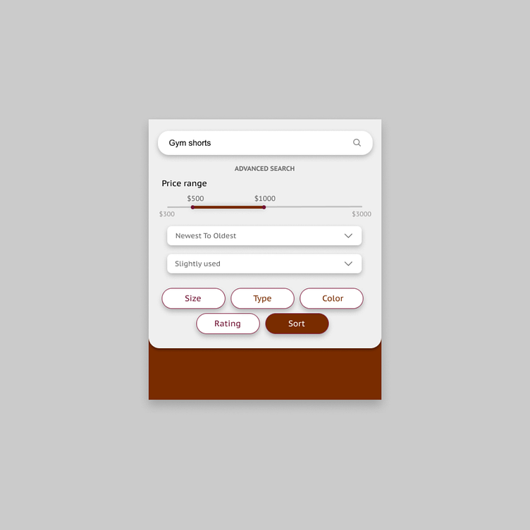 Advanced Search : UI Design by Samiksha on Dribbble