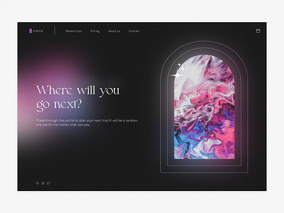 Portal - Travel Agency adventure agency booking design destination explore homepage landing page tourism tourist travel travel agency travel app traveler traveling traveller trip ui uiux web design