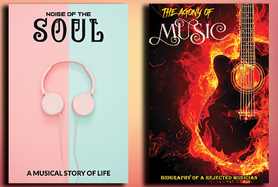 Book Cover Design based on Music 3d animation biography book about music book cover design branding cover design graphic design music musical story photographic boo cover design