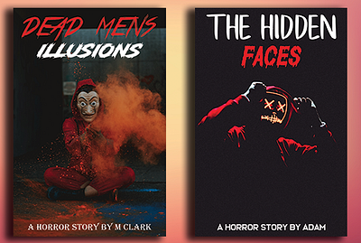 Book Cover Design (horror) 3d animation book cover design branding cover design graphic design haunted heist horror joker money heist photographic book cover design thief ui