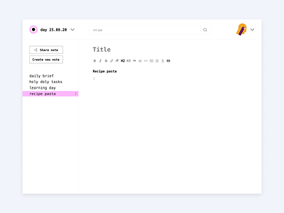 Editor - Journey: Note Taking Web App branding calendar design editor editor design illustration journey note note taking note taking app ui design writing