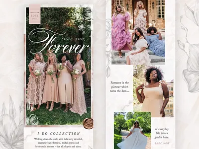 I Do Collection Email Design bridal bride edm email email design email marketing email template emails feminine floral mailchimp mailchimp template marketing texture wedding