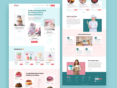 Cake shop cake confectionery dessert eat ecommerce fairy food magic sweet trand ui ux web