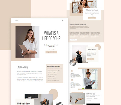 Online Coaching Design adobe xd branding coaching website concept design concept ui design figma full project learning life coach modern design online school responsive web ui uiux design ux web design web design trend website trend
