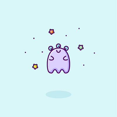 Flo the Alien adobe adobe cc adobe illustrator alien cartoon cartoon character cartoon illustration cozytoberfest cute illustration cuteart drawingchallenge funny ghost illustration kawaii kawaii art wacom