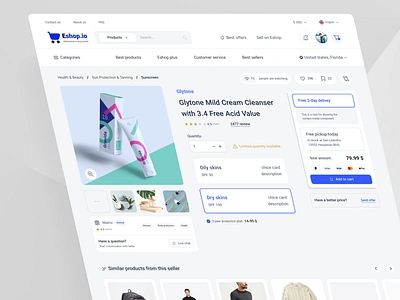 Eshop - Ecommerce Marketplace about us app branding cart design ecommerce landing page marketplace minimal onboarding online shop saas shopping store ui web application