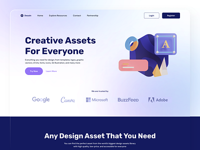 Design Resources Landing Page 3d asset branding design frost gradient gradients graphic design illustration landing page landingpage minimal minimalist resource ui uiux user interface userinterface ux visual