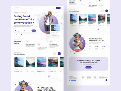 TravelYuk - Landing Page Travel Website app branding design landing page travel ui uiux ux