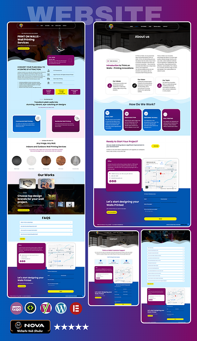 Wordpress Wall Printing website design branding business website design elementor illustration landing page design printing webiste responsivedesign small business wall printing wordpress wordpress website wordpress website design wordpress website redesign