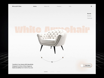 WoodVibe - Landing Page animation dribbble furniture landingpage productdesign shot uiux webdesign webpage