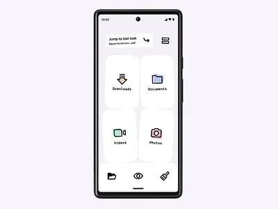 experimentations in quirky UI #1: gravity files home android app apple cloud concept design editor experimental explorer file files google interface ios iphone management manager pixel ui