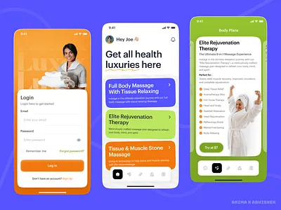 Luxes - Wellness Mobile App app app design beauty app beauty service booking app cosmetics design massage mobile mobile app mobile app design salon app salon booking self care selfcare spa spa service ui wellness wellness app