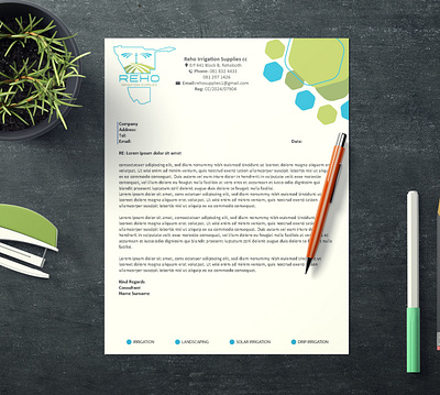 Reho Irrigation Supplies cc Letterhead letterhead