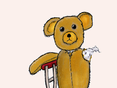 Teddy bear childrens book colouring design drawing hand drawn illustration sketch teddy