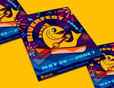 Wichita RiverFest Poster graphic design