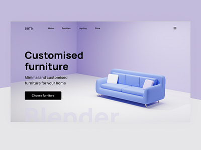 Blender 3D Illustration 3d 3d illustration blender illustration landing page