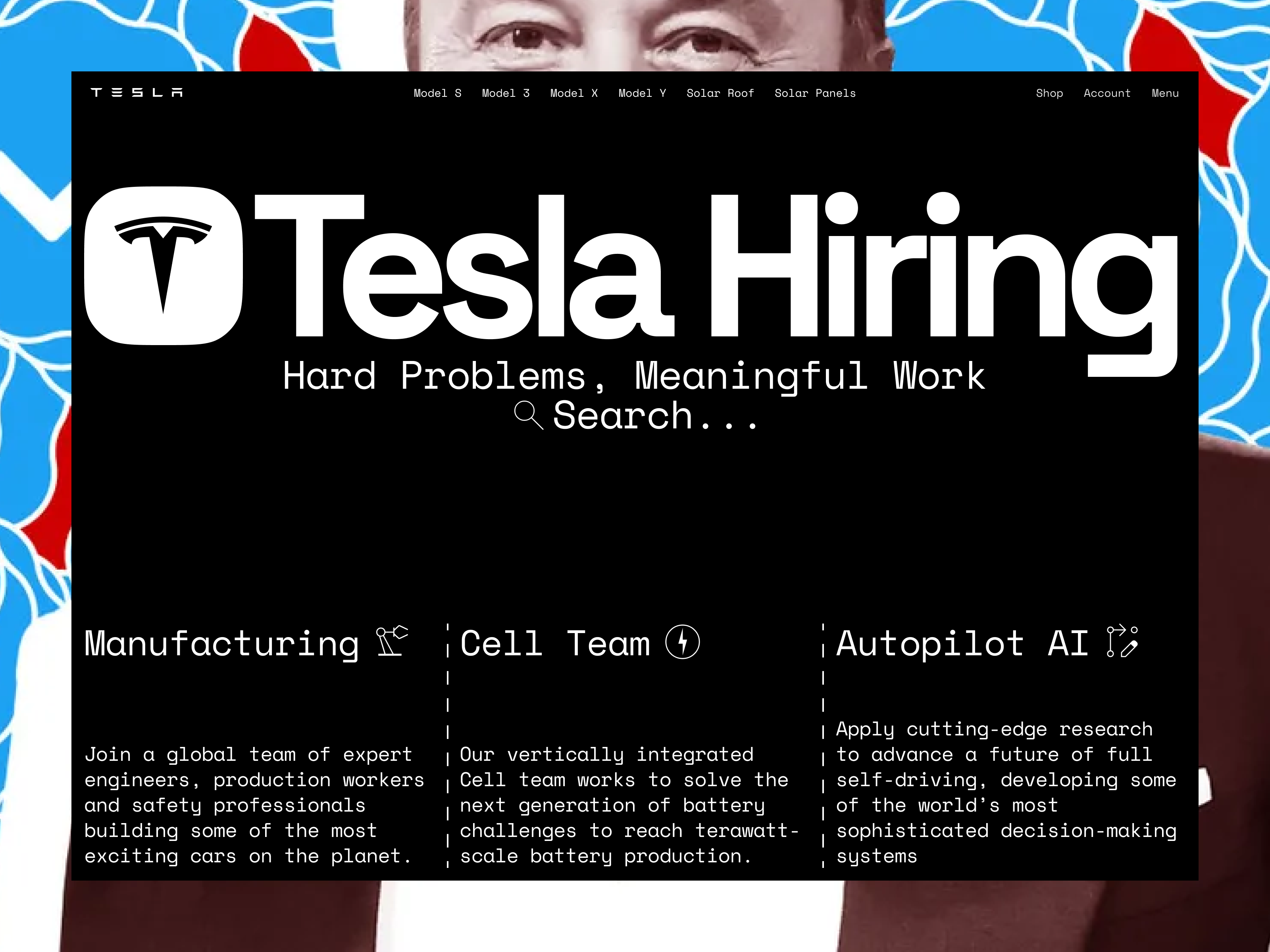 Tesla Cars HR Hero Screen Animation black and white car dot design electro car elon elon musk hero screen minimalism musk stroke design tesla tesla motors