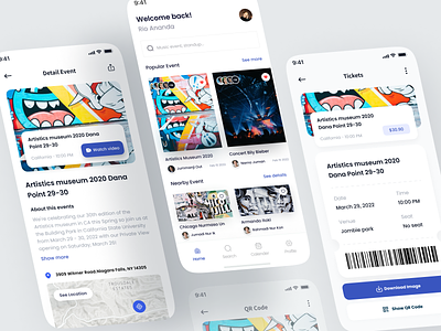Event App - Kondang kuy [Next-pages] app app design booking booking app booking tickets concept concert ticket design event event app interface mobile select seat ticket ticket app ticket booking tickets ui user interface ux