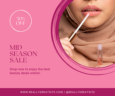 Pink Modern Fashion Beauty Sale Facebook Post Instagram. ads banner branding business logo design facebook graphic design illustration illustrator instagram post poster social media ui ux vector