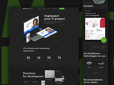 Maricano Digital development digital company it company landing page site webdesign