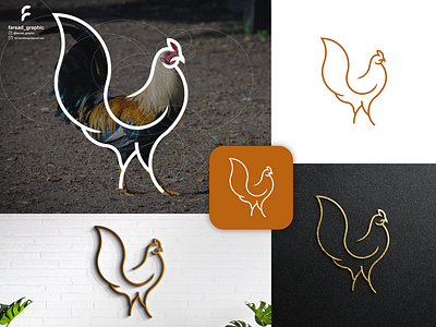 Roosterin Logo animals awesome branding chicken circle clean corporate branding design farm golden ratio grid illustration inspirations logo logodesign minimal modern rooster simple vector