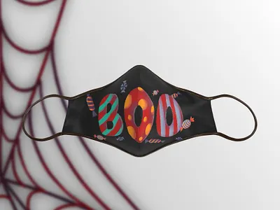 Halloween Face Mask boo clipart design face halloween hand drawn holiday illustration mask