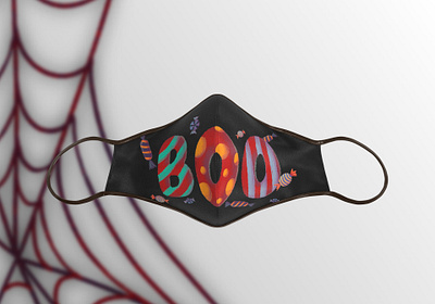 Halloween Face Mask boo clipart design face halloween hand drawn holiday illustration mask
