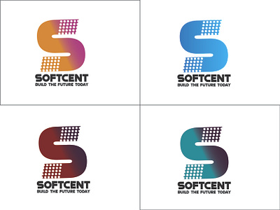 Logo Name : Softcent Tagline : Build the Future To art branding design graphic design illustration illustrator logo ui ux vector