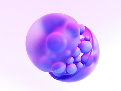 Abstract 3D 3d abstract blender cycle illustration purple