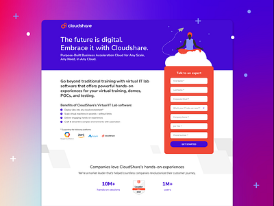 Really effective landing pages tell a story branding conversion design cro design graphic design illustration landing page marketing orange purple saas software ui ux