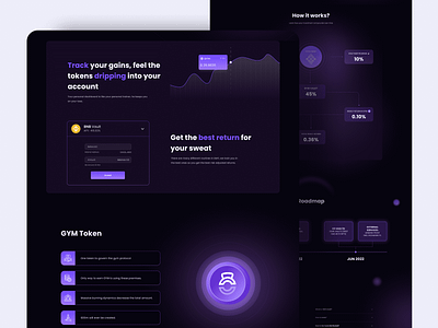 GYM Landing | DApp 3d blockchain crypto design gaming landing landing page ui uiux ux web design website